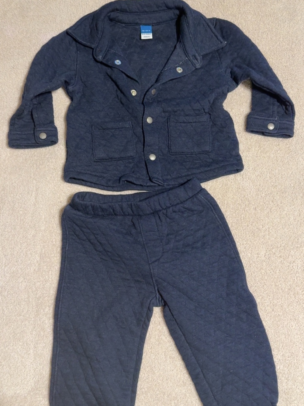 Old Navy Navy Quilted Two-Piece Set